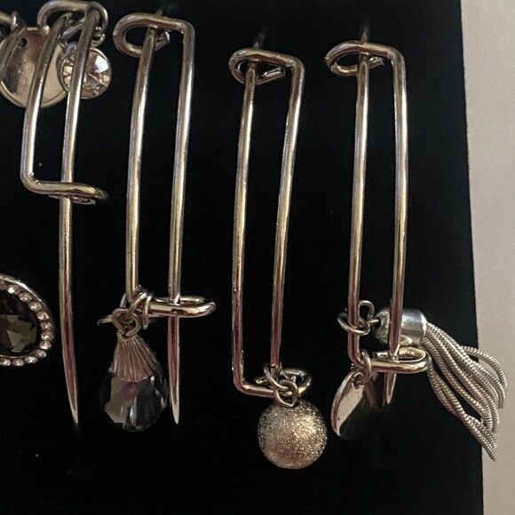 Christopher & Banks Silver Tone 5 Piece Bracelet Set-New in Box! - Picture 4 of 5